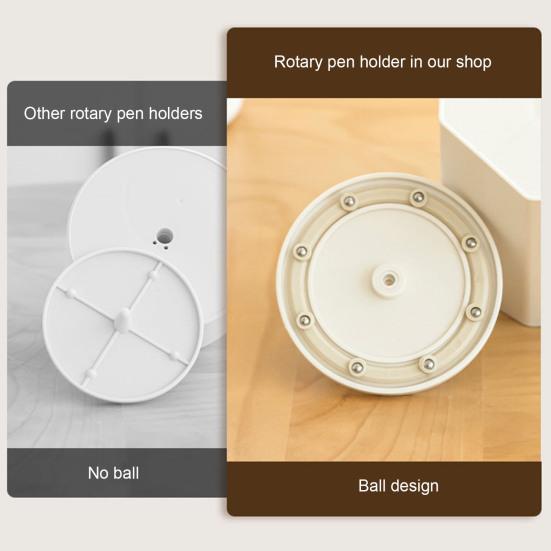 Изысканный пластиковый держатель для карандашей большой емкости, вращающийся на 360 градусов настольный органайзер для школы