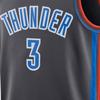 Nike Баскетбольная майка Oklahoma City Thunder Letter Number, повседневная, спортивная, унисекс, угольная DO9604-061