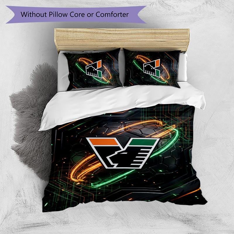 Venezia FC Football Printed 3 Pieces Bedding Set, Comfortable Skin Friendly Bedroom Duvet Cover Set