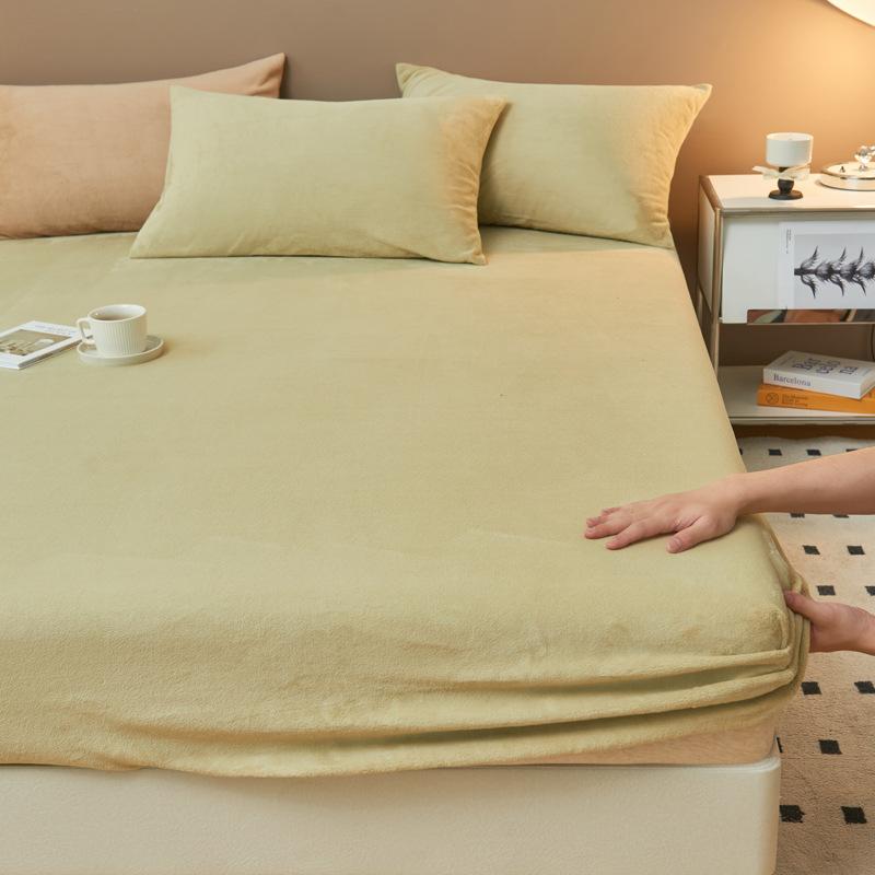 Однотонная простыня из молочного бархата, одинарная простыня из матовой фланели, защитная накидка Simmons.