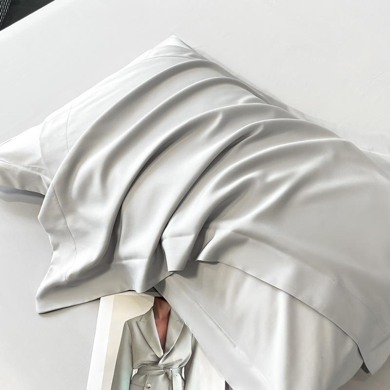 Solid Color Class A Tencel Pillowcase Ice Silk Cool Silk Pillow Towel Pillowcase 48X74cm
