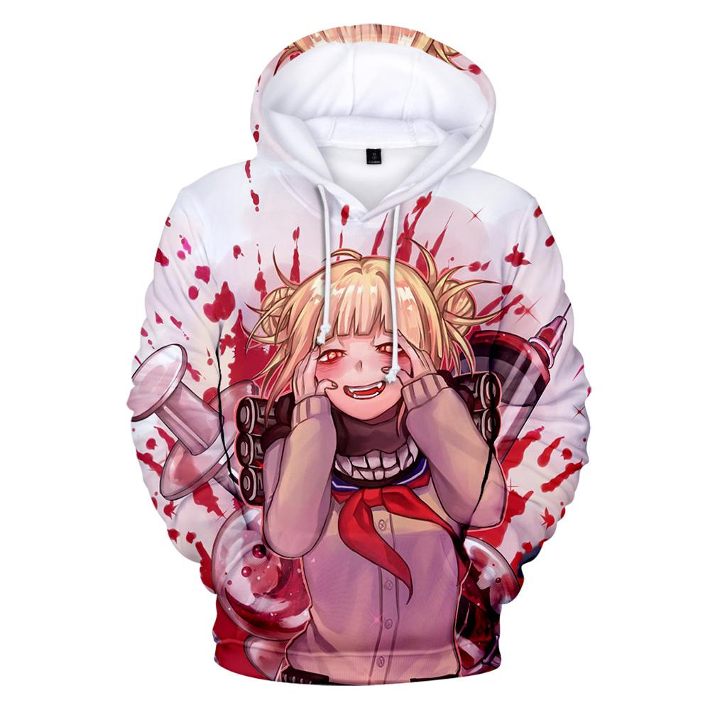 Модные толстовки Harajuku Himiko Toga с объемным принтом, толстовки для мужчин, женщин и детей Kpop с круглым вырезом, милые толстовки с принтом Himiko Toga