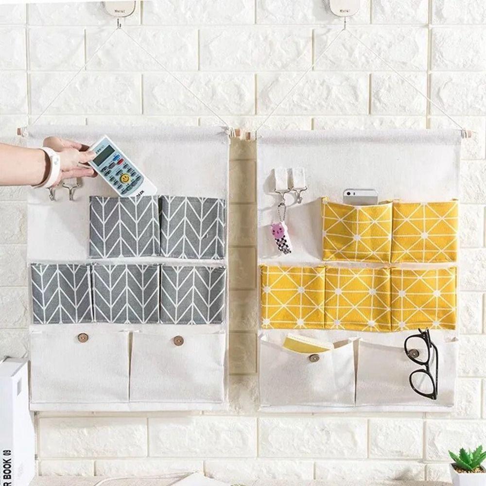 Waterproof Sundries Storage Pouches Wall Mounted Cosmetic Toys Organizer Home