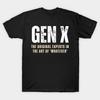 Мужская черная футболка с принтом Gen X Retro Vibes Дизайн для настоящих представителей Поколения X Печать на трансферной бумаге без вырезания Хлопковая футболка