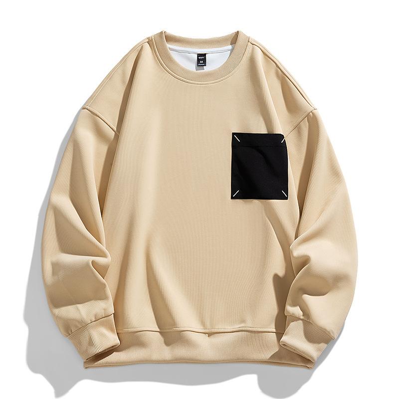 Fashion Crew Neck Sweater Men's Spring and Autumn Models New Simple Casual Versatile Loose