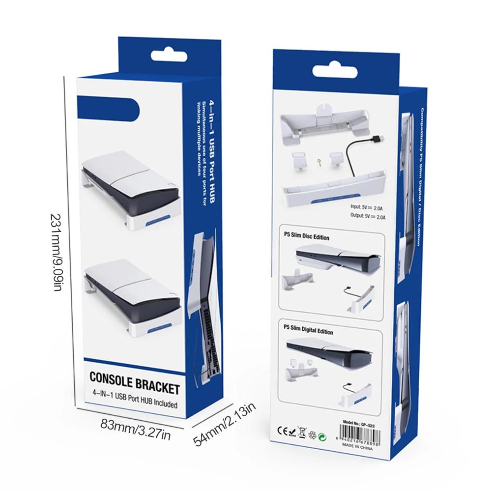 For PS5 Slim Console Horizontal Cooling Stand PS5 SLIM Holder Game Accessoriesfor Playstation 5 Slim Disc & Digital Editions