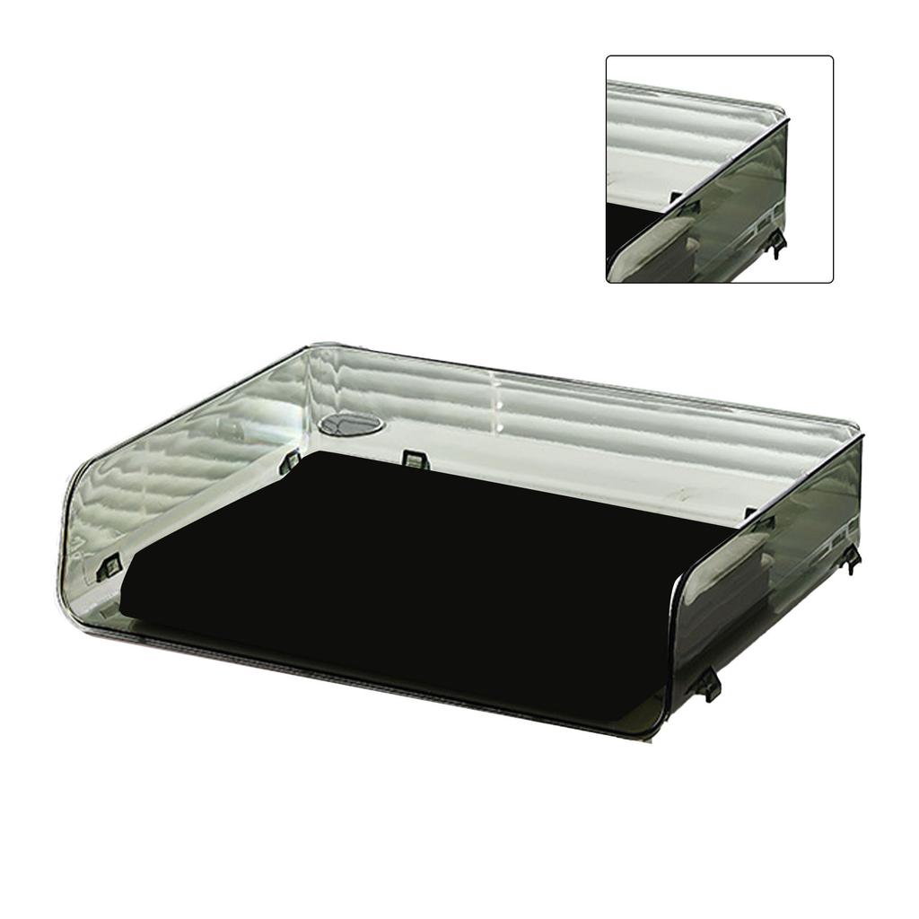 Коробка для хранения бумаги формата А4, складная, пластиковая, с большим отверстием, однослойная, настольная, для офиса