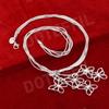 925 Sterling Silver Snake Chain Butterfly Necklace Fashionable Wedding Jewelry