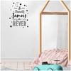 [Q8285] - Sheet of Stickers 'Messages' (Never Stop Dreaming) - 20x70 Cm