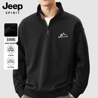 Мужская свободная толстовка JEEP SPIRIT 330 г с воротником-стойкой