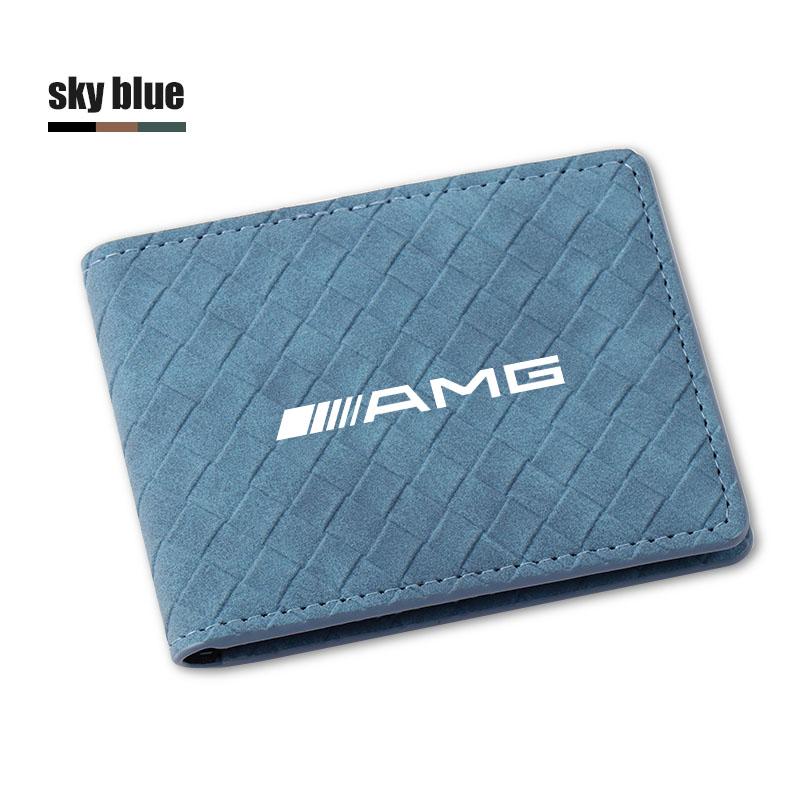 ZQE1  Suede Car Driving Documents Cover Auto  Emblem Card Bag For Mercedes Benz AMG Smart W205 C300 W203 W206 W108 W124 W126 W140 W168