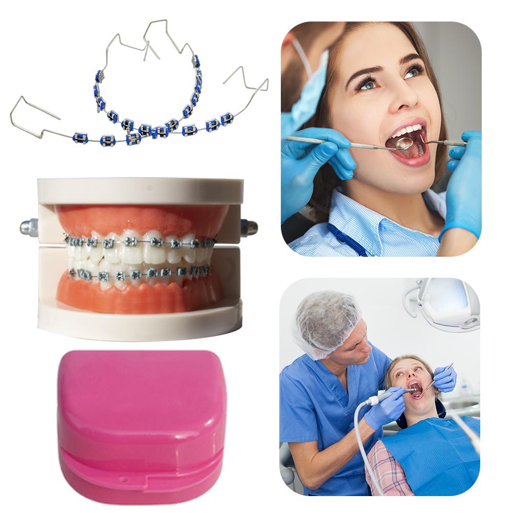 Новые Металлические Брекеты Стоматологические Накладные Брекеты с/без Коробки для Хранения Цветные Стоматологические Декоративные Брекеты Стоматологическое Модное Украшение Стоматологический Инструмент