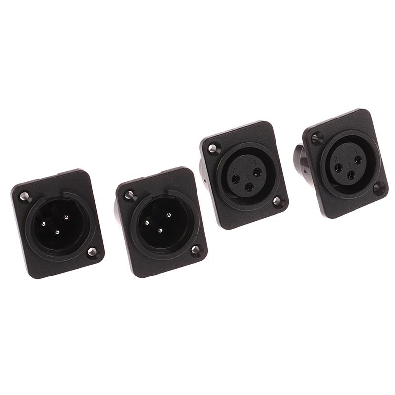 1 шт. Xlr 3-контактный штекерный разъем для панели аудио микрофона