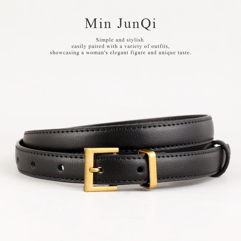 Womens Vintage Pin Buckle Belt Genuine Leather Jeans Pants Fashion Accessory
