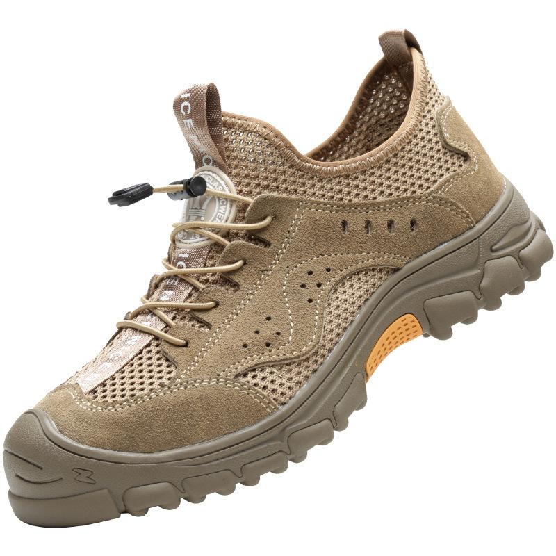 Labor Insurance Shoes Men's Steel Baotou Summer Breathable and Wear-resistant Sandals Anti-smashing and Anti-piercing Safety Shoes