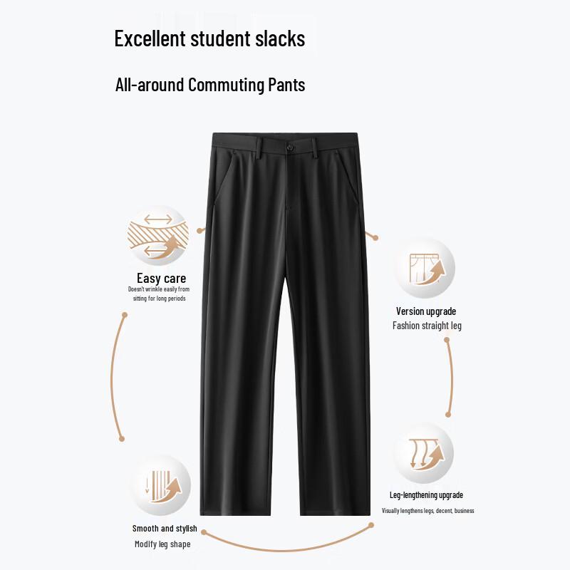 Мужские летние брюки в стиле business casual, устойчивые к складкам, не требующие глажки