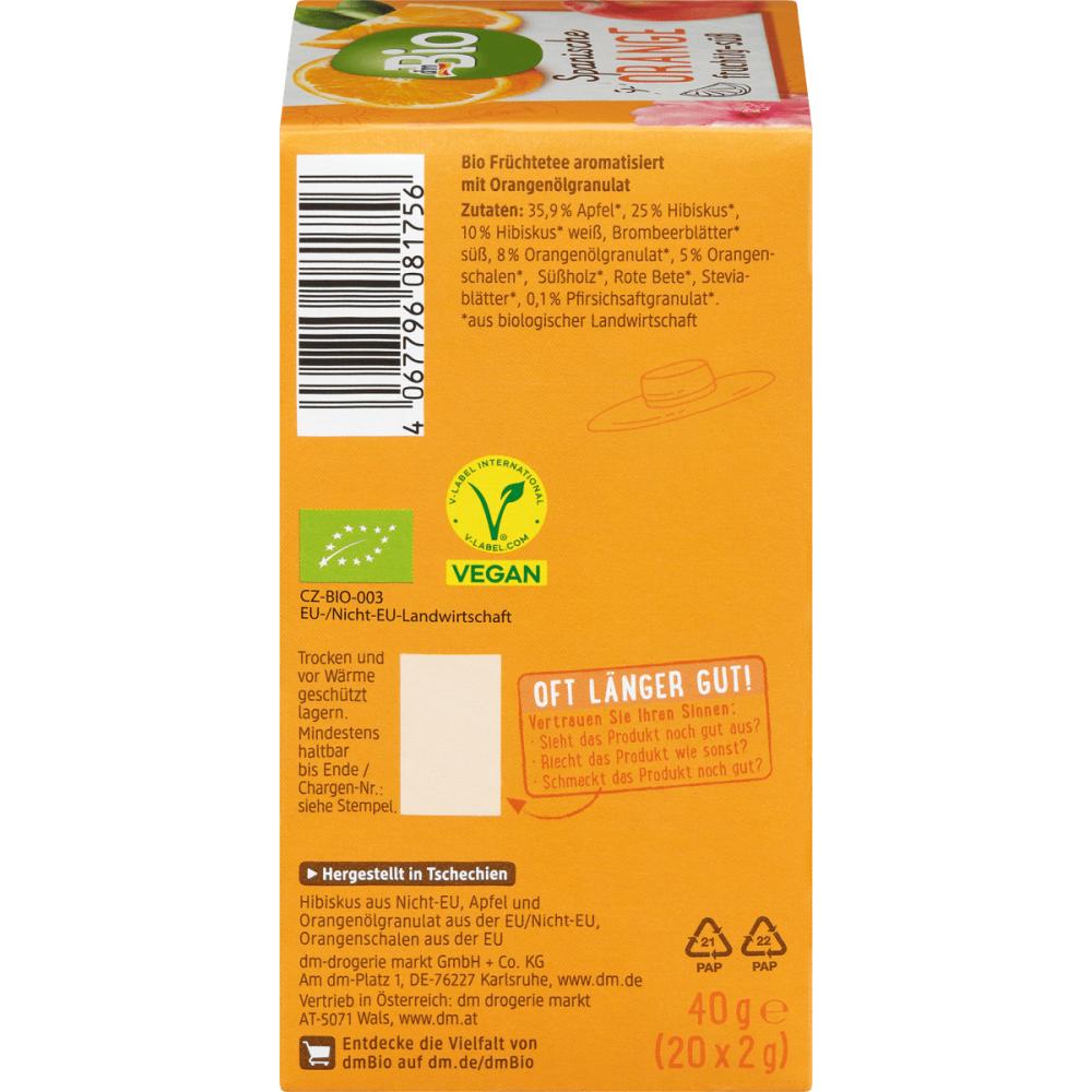 dmBio Fruit Tea Spanish Orange 40g 20 Packs
