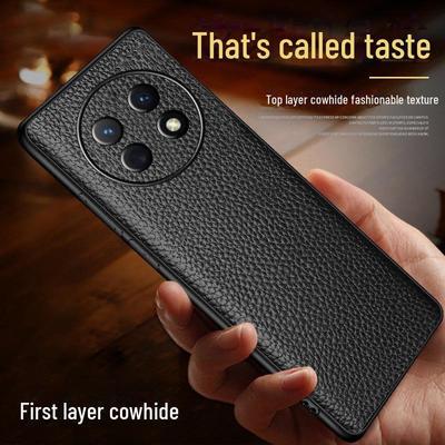 Защитный кожаный чехол для Huawei Enjoy 60 Series - чехол из коровьей кожи с узором личи для Enjoy 60, 60Pro, 60X