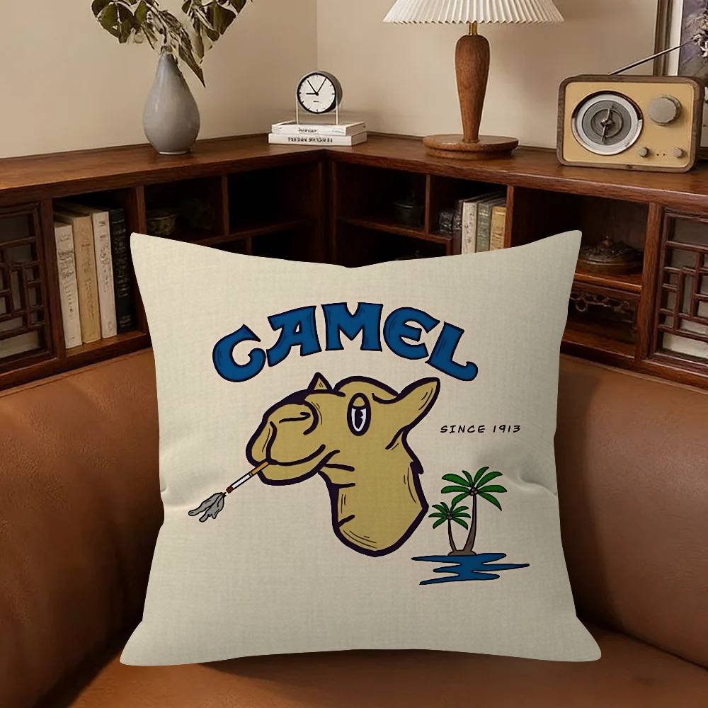Anime Cushion Cover Decorative Pillow Sofa Home Decor Case Pillow Cases Luxury C-Cameles Logo