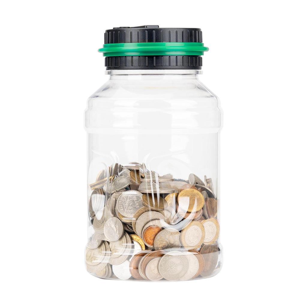 Large Capacity Coin Counting Piggy Bank (1.8L) – USD & Euro Compatible Kid's Toy