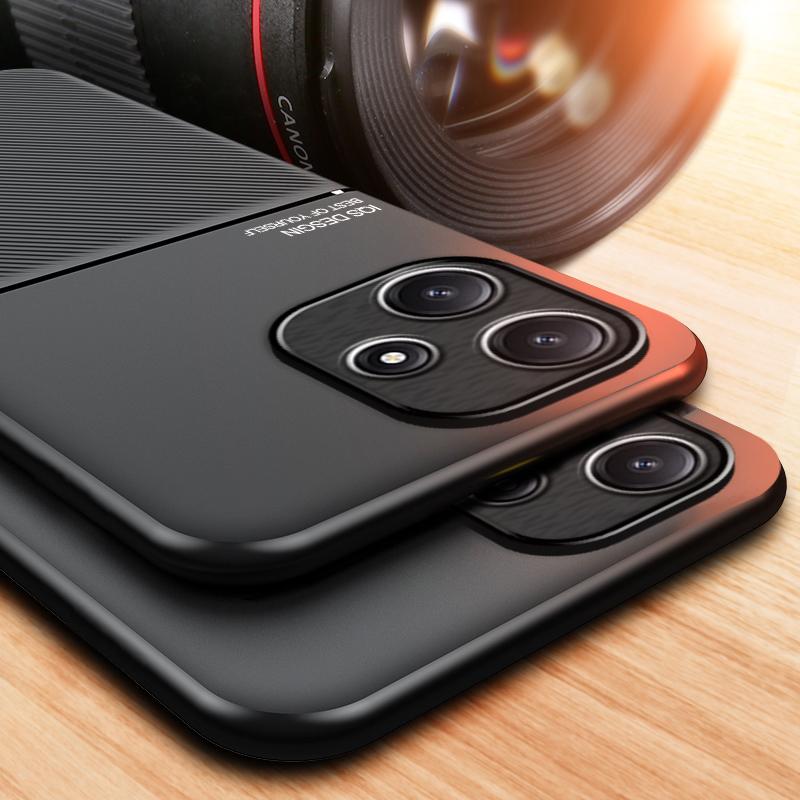 Для Xiaomi Poco M6 Pro 5G противоударный чехол магнитный автомобильный держатель кожаный силиконовый чехол Poco M6 4G Phone Fundas для Poco M6 Pro 4G