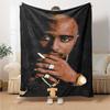 1 шт. Плед в стиле Hip Hop 2Pac, Мягкий, Легкий, Для всех сезонов, Многоцелевой плед для дивана, кровати, офиса и пикников, Французский стиль с культовыми обложками альбомов и цитатами