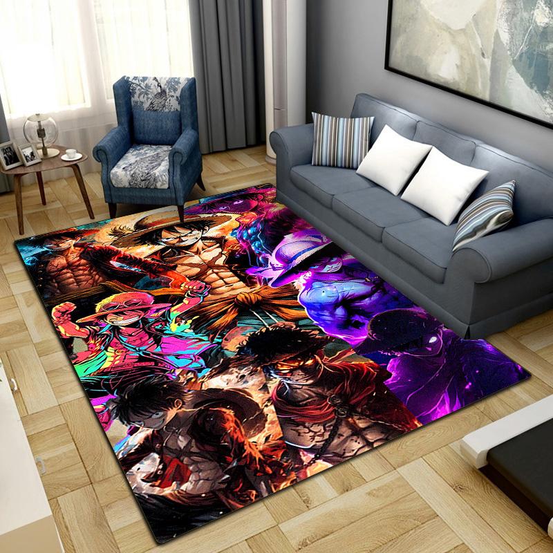 Anime One Piece Print Carpet Large Area Rug Non Slip Washable Floor Mat Bedroom Home Decor 164