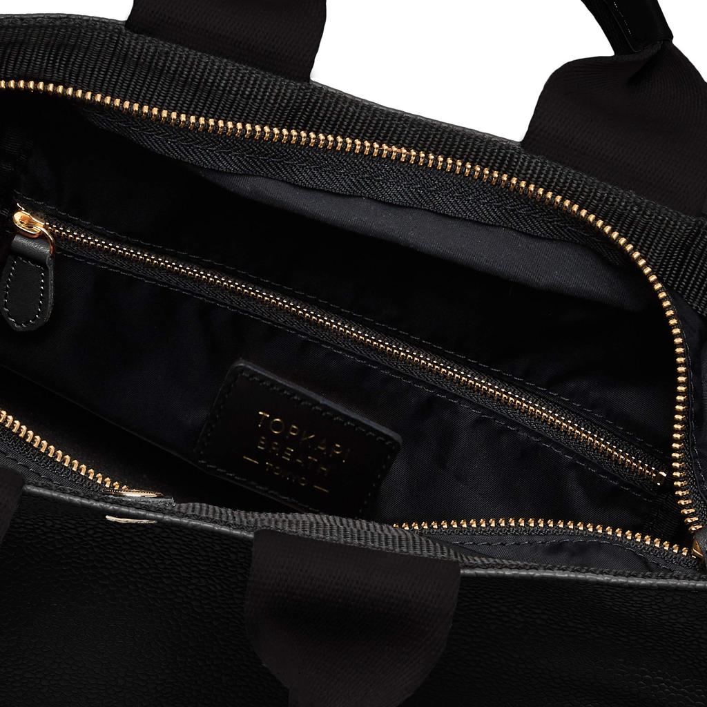 Сумка-тоут из кожи Scotch Grain Neo, однотонная, BREATH, черная [Topkapi], женская