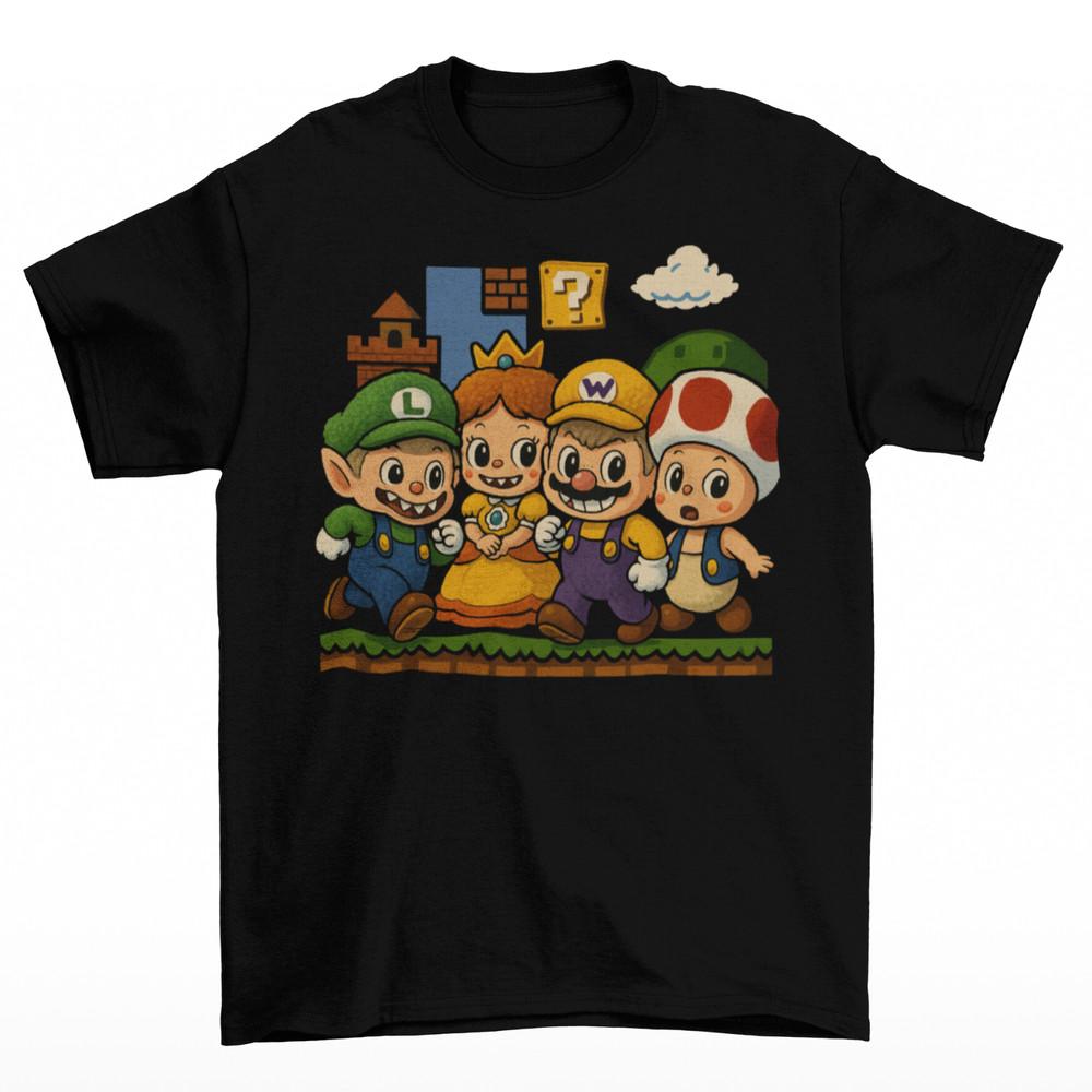 Luigi Wario Toad T-Shirt Unisex Adult Funny Sizes Labubu Ugly Video Games New