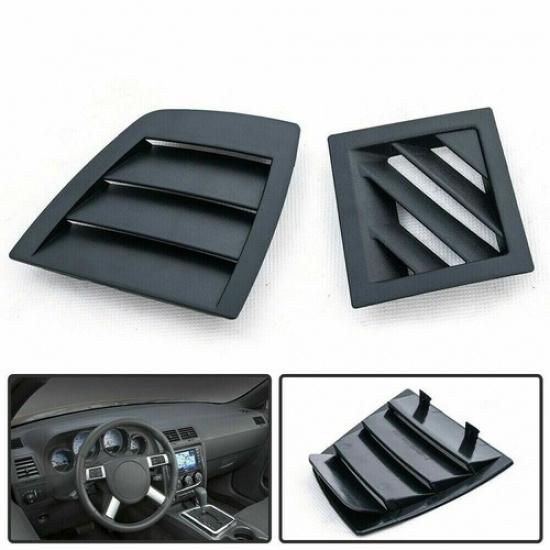 Dashboard Side Air Vent Outlet Cover Trim Bezels for Dodge Charger 2006-10 Black