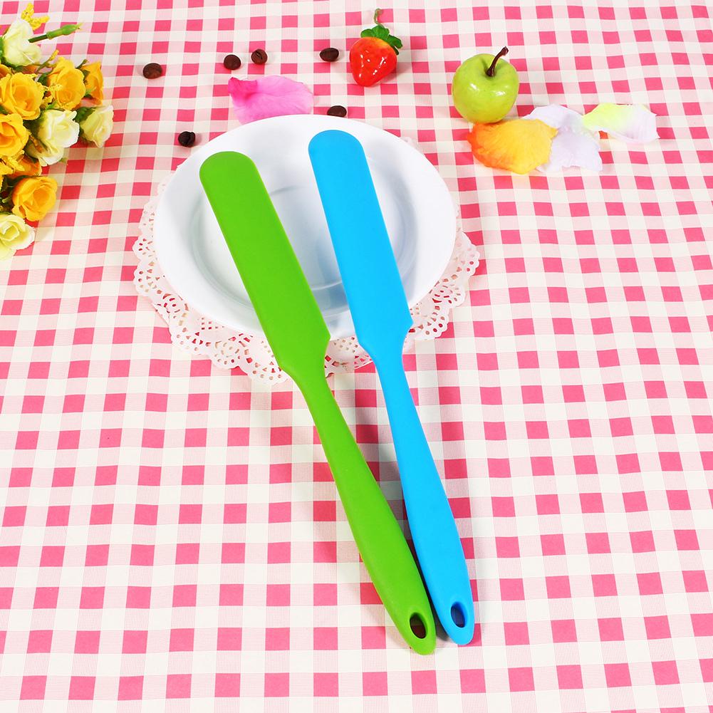 Kitchen Cake Cream Butter Spatula Mixing Batter Scraper Brush Handle Silicone Baking Cook Tool