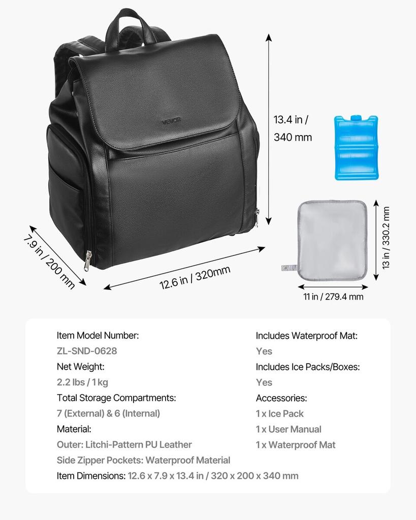 Breast Pump Backpack, Breast Feeding Bag with Ice Pack, Fits for S1/S2, Pumping Accessories & Breastmilk Storage, Portable Pump Carrying Case for