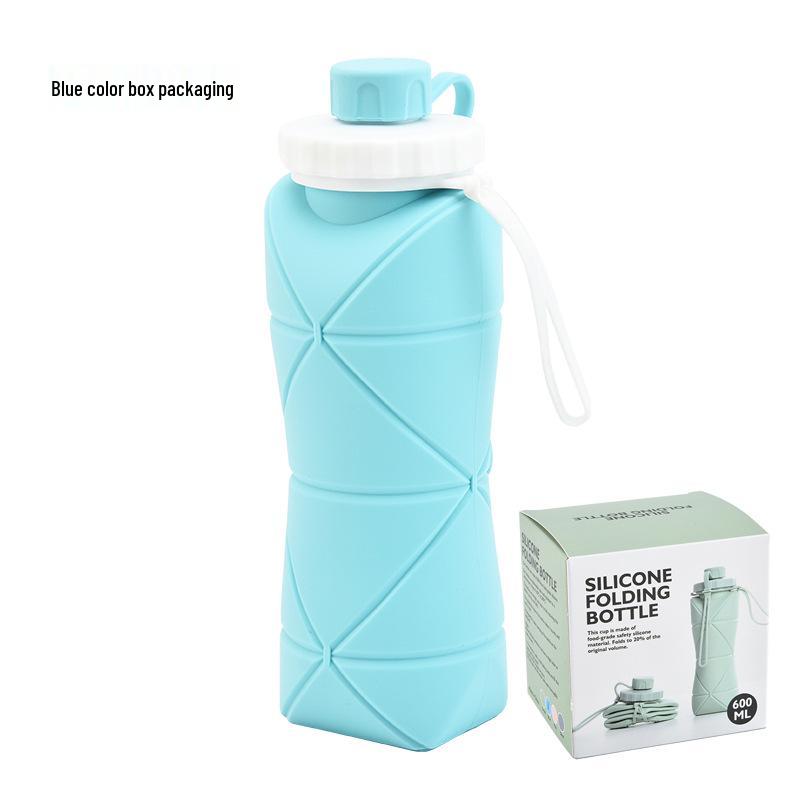 Складная силиконовая бутылка для воды большой емкости для занятий спортом на открытом воздухе и путешествий