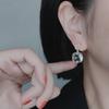 Dazzling Geometric Drop Earrings Sweet Ear Clip Women Transparent Ice Cube Earrings  Party