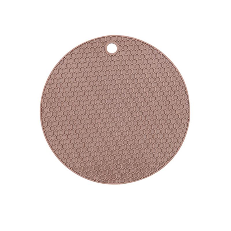 Round Insulation Silicone Mat Non-Slip Heat-Resistant Anti-Scalding Honeycomb Microwave Oven Mat Pot Holder Thicken Coasters