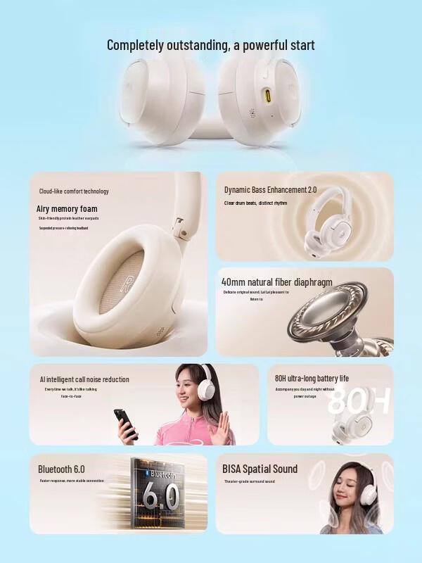 Baseus BH1 Bluetooth Полноразмерные наушники