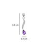 Dainty Amethyst Pendant: 925 Sterling Silver Teardrop Jewelry