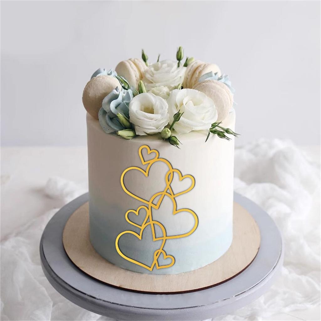 Новый золотой свадебный торт с любовью, акриловый торт-топпер для годовщины, свадьбы, дня рождения, вечеринки, украшения для торта