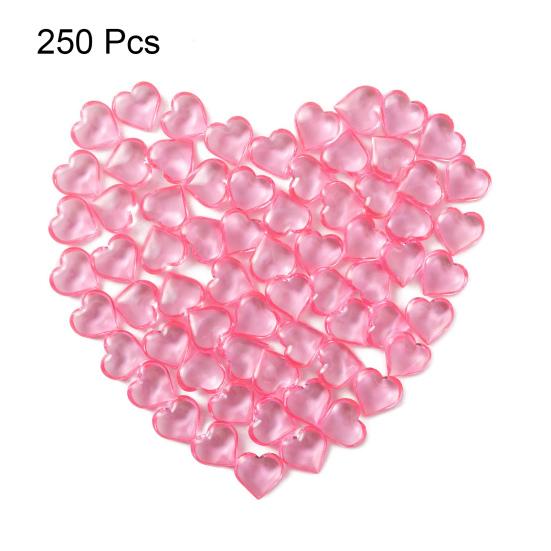 250 шт. акриловые искусственные хрустальные полупрозрачные сердца в форме сердца искусственные драгоценные камни наполнитель для вазы