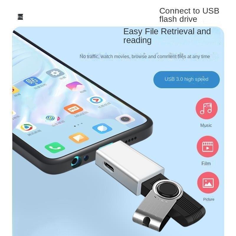 OTG-конвертер подходит для мобильных телефонов 11, 12 Pro, Huawei P50, Type C 2 в 1, USB3.0, зарядное соединение U-диска