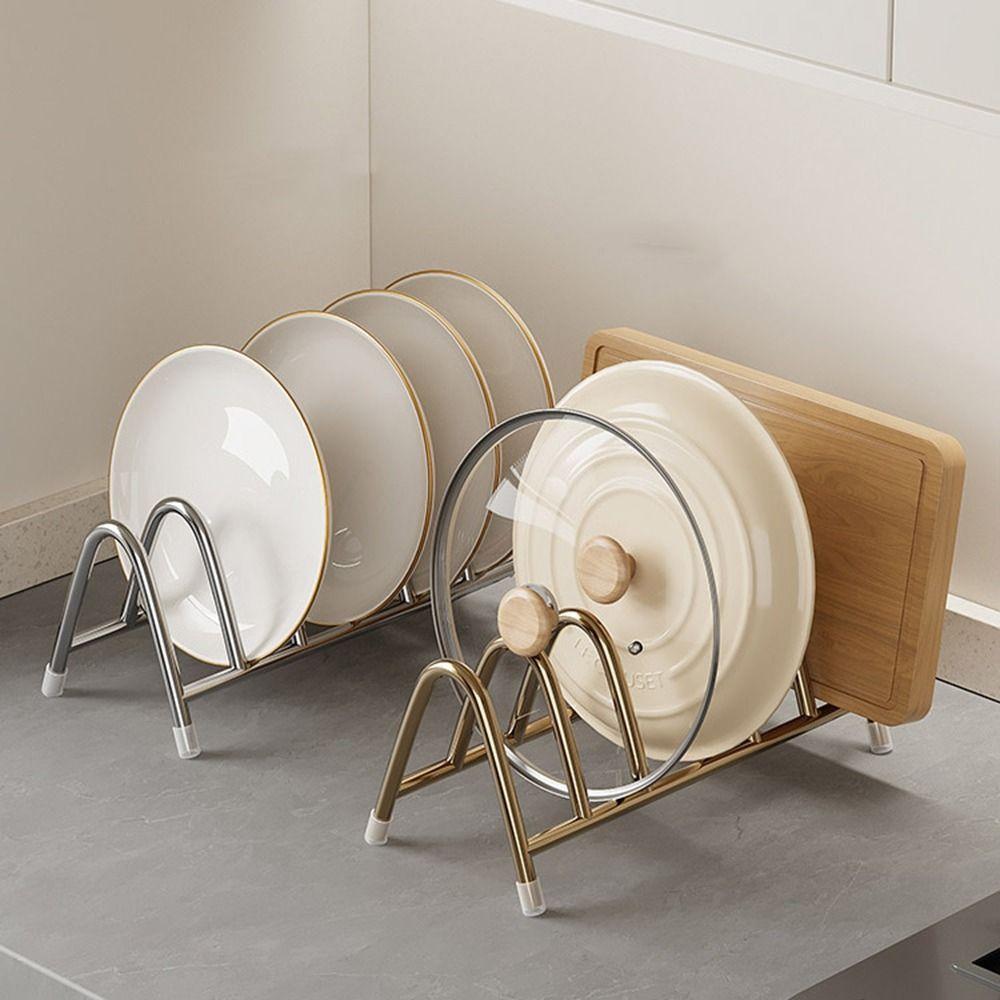 Защищенная от ржавчины стойка для хранения крышек кастрюль, вертикальная подставка для разделочных досок, практичный держатель для крышек кастрюль для дома