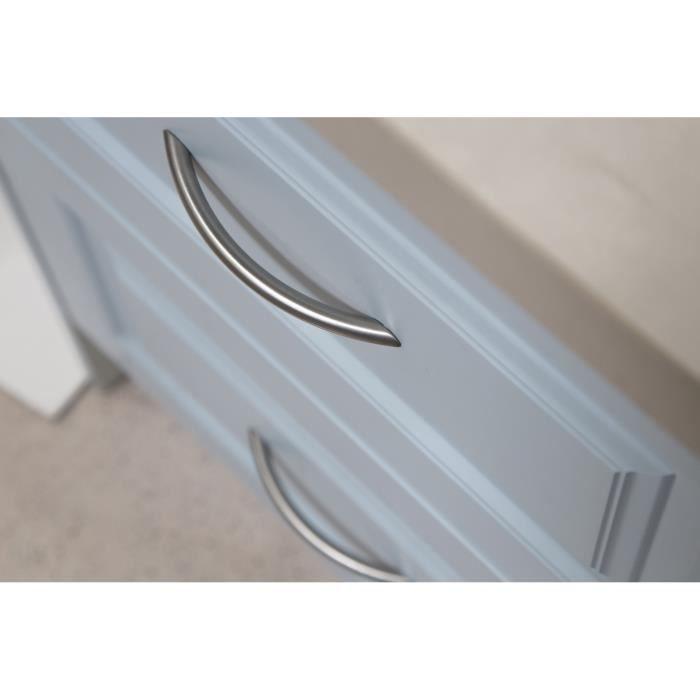 Lot de 4 poignées de meuble entraxe 96 mm zamak brossé