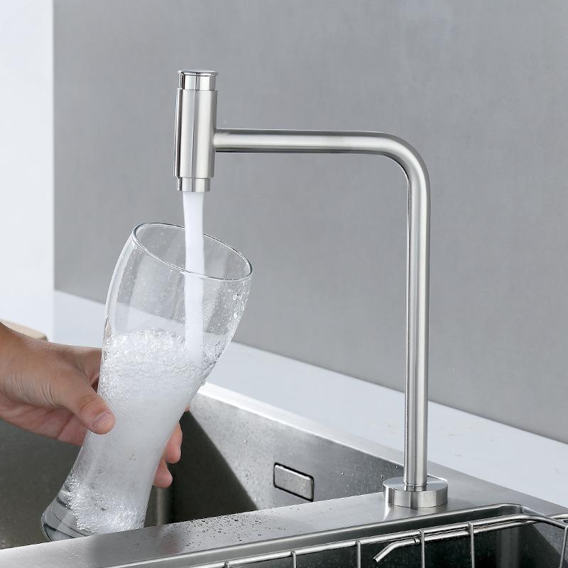 304 нержавеющая сталь кухонный однорычажный вертикальный смеситель для охлаждения, раковина для мытья овощей, раковина для мытья рук, однорычажный смеситель