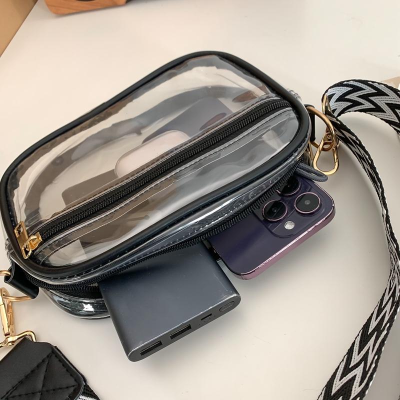 Прозрачная маленькая сумка-мессенджер из ПВХ, мужская пляжная сумка на плечо, женская прозрачная сумка-мессенджер