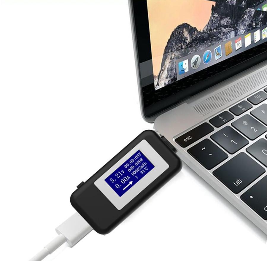 USB Type C USB-тестер ЖК-цифровой измеритель напряжения, тока, вольтметр, амперметр, детектор зарядного устройства Power Bank, индикатор
