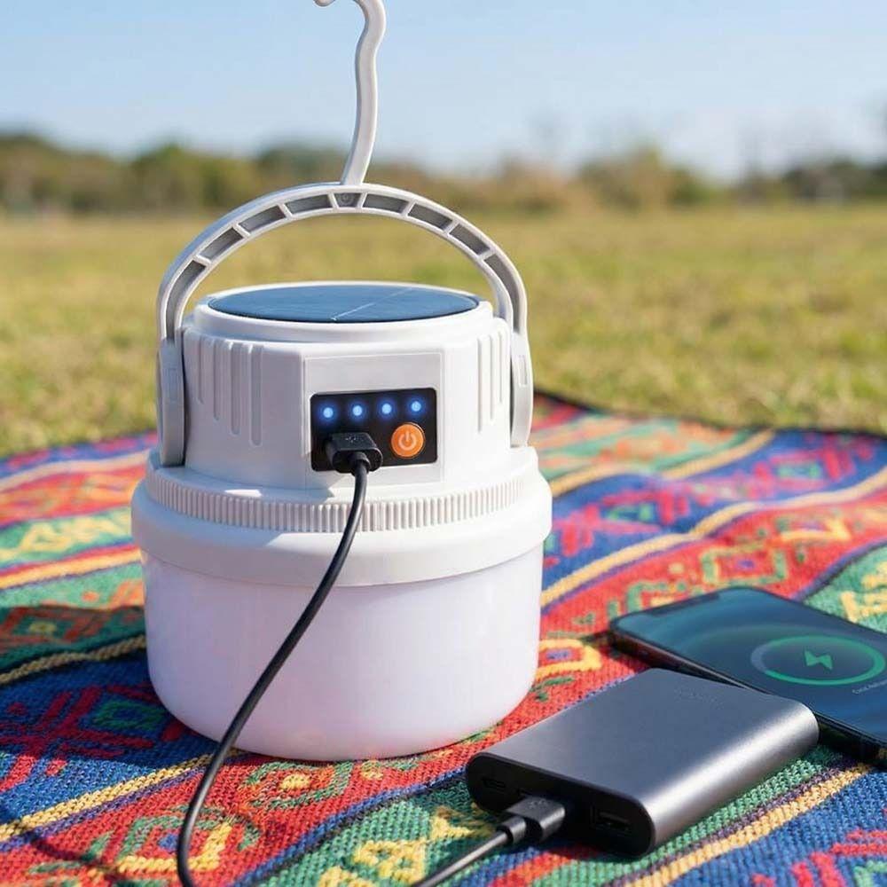 Waterproof Solar Camping Lights USB Rechargeable Rechargeable Light  Emergency Use