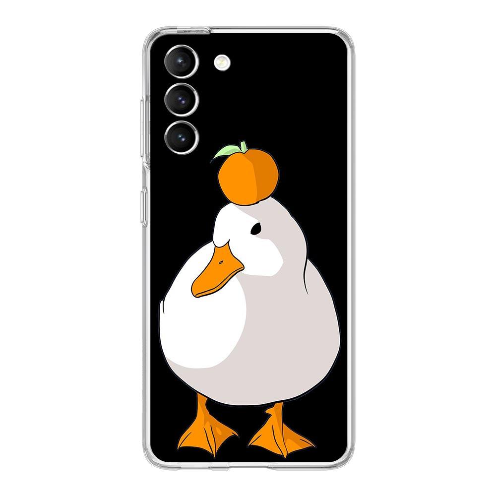 Мультяшная Утка Сомнения Ударопрочный Чехол для Телефона Для Samsung Galaxy S23 Ultra S22 5G S20 S21 FE 5G S10E S9 S8 S10 Plus Мягкий Прозрачный Чехол