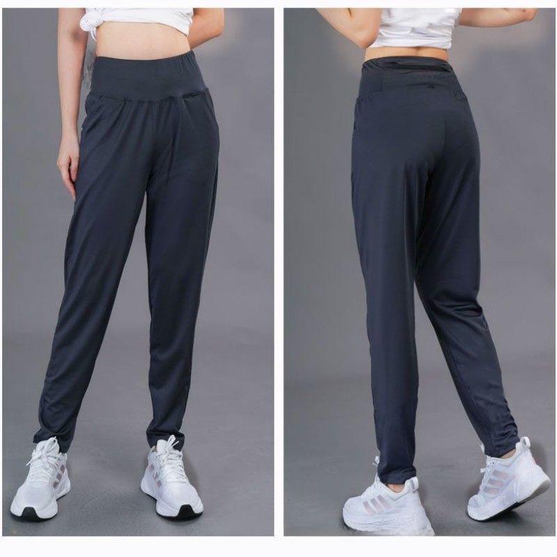 **Trendy Women's Quick-Dry Yoga Pants with High Waist and Back Zipper Pocket - Autumn/Winter Loose Fit with Plus Velvet**