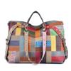 Cowhide Colorful Color Contrast Niche Design Leather Bag Personality Fashion Bag Women's Handbag Shoulder Bag for Women
