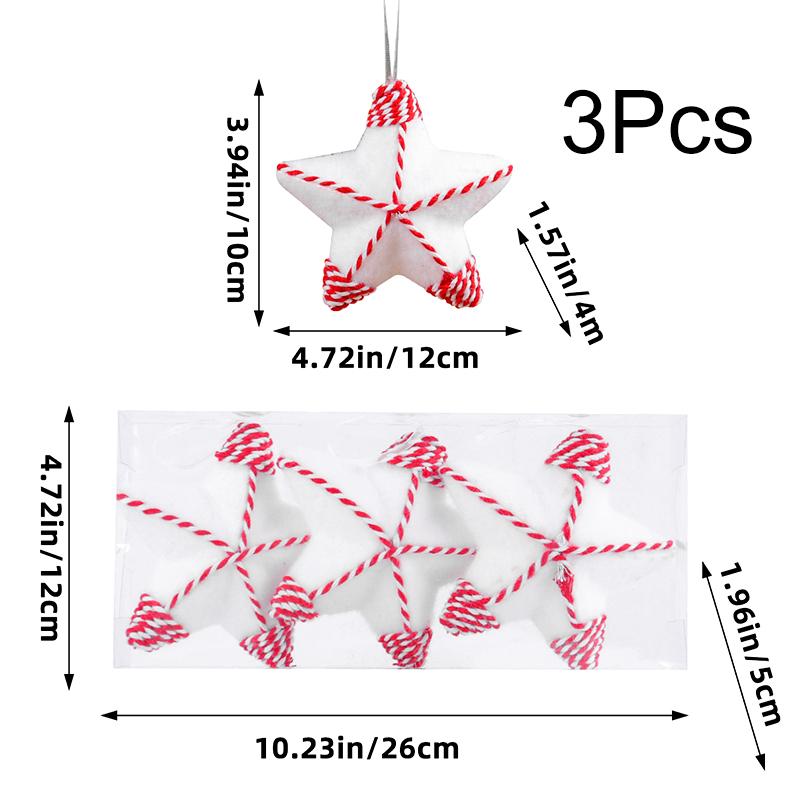 3pcs Christmas Ball Xmas Tree Hanging Ornaments Foam Ball Pendant Christmas Decorations Party Navidad New Year Home Decor